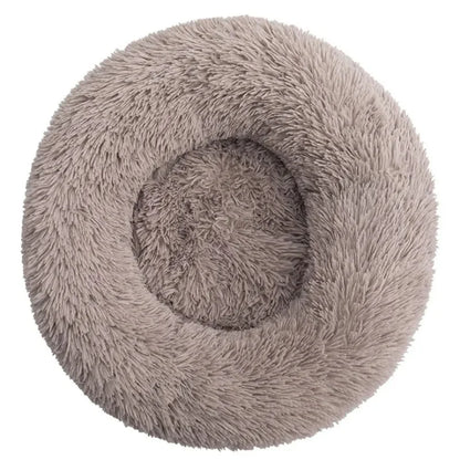 Round Pet Bed for Large Dog Bed Donut Long Plush Cat Bed