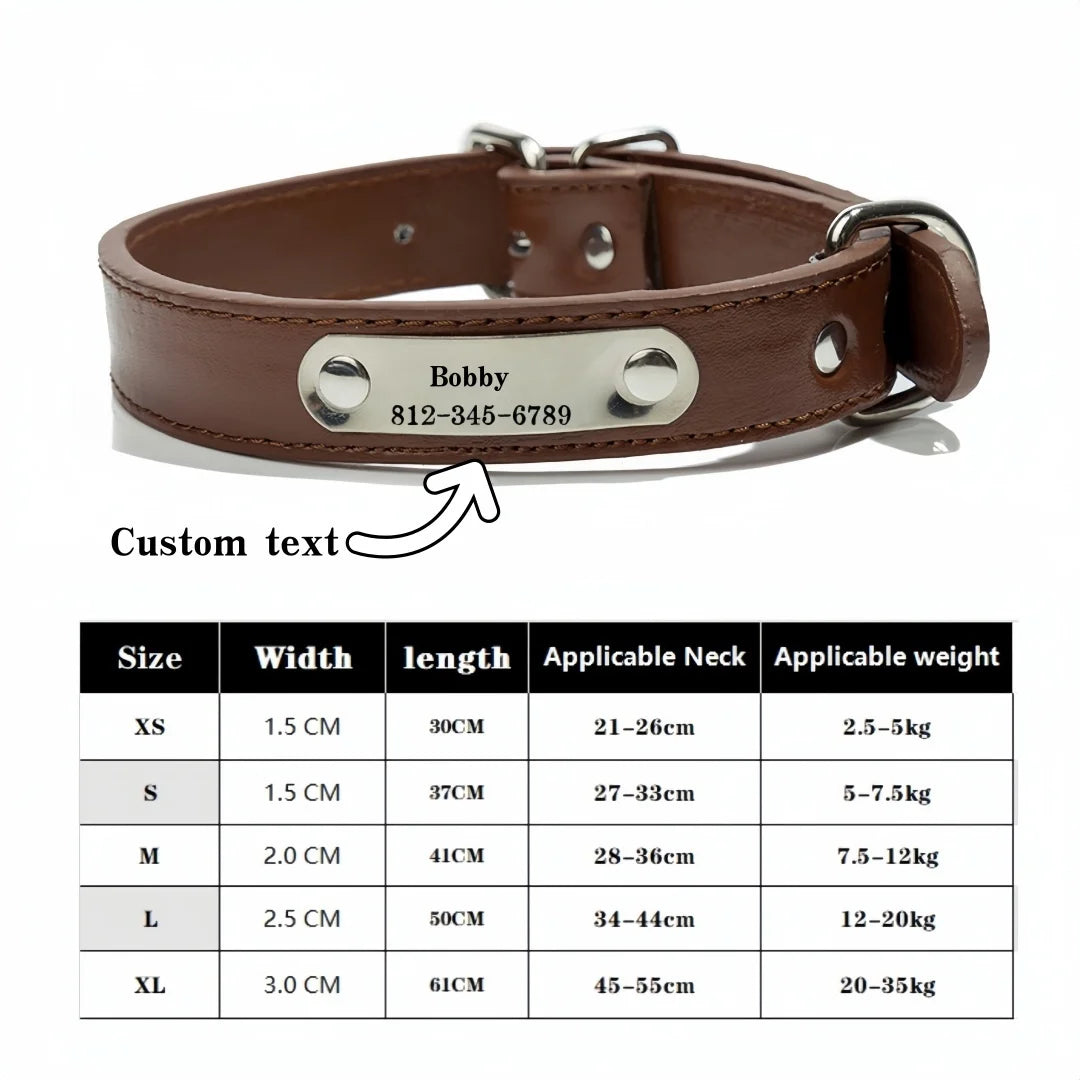 Personalized Name Carved Dog Collar ID Tag  Anti-lost Solid