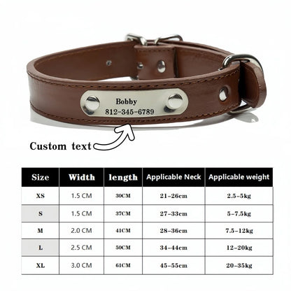 Personalized Name Carved Dog Collar ID Tag  Anti-lost Solid