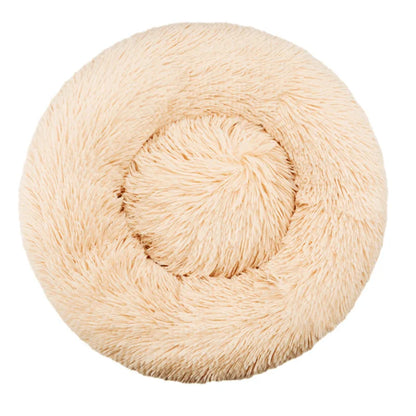 Round Dog Bed Winter Warm Cat Bed Plush Basket for Dog