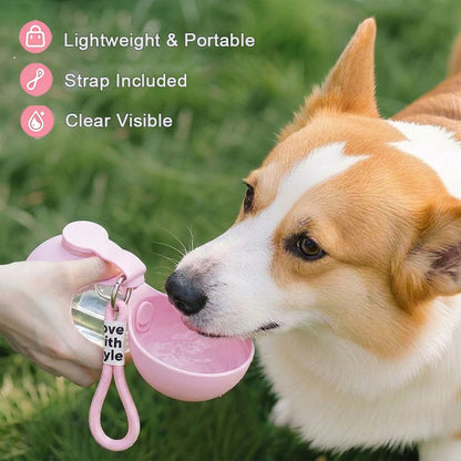 Dog and Cat Drinking Bowl, with Lanyard and Hook, Compact, Pet Feeder