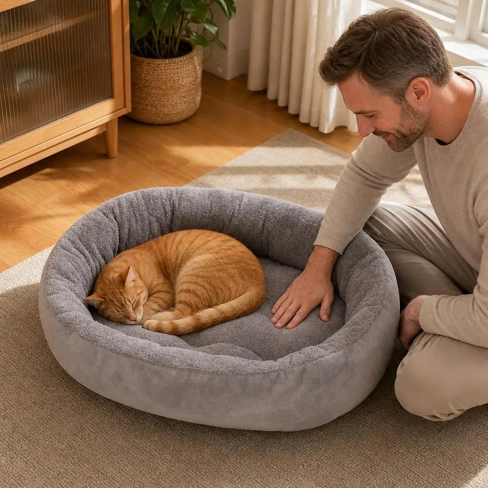 Pet Bed Super Soft Polar Fleece Thickened Warm Nest for Autumn and Winter