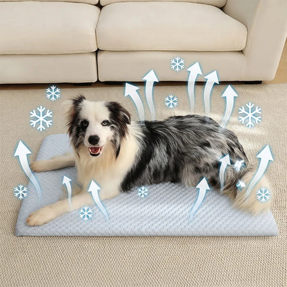 New Summer Ice Silk Cooling Pet Mat Thick Breathable Dog Bed Pad