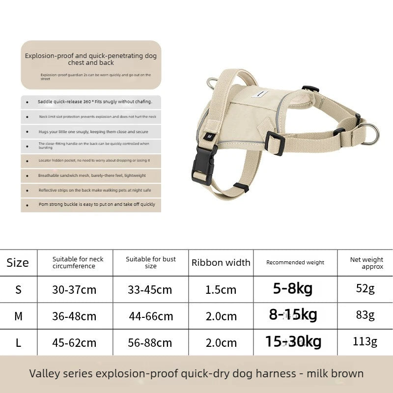 Dog Harness No Pull Easy On Escape Proof Adjustable Reflective Breathable