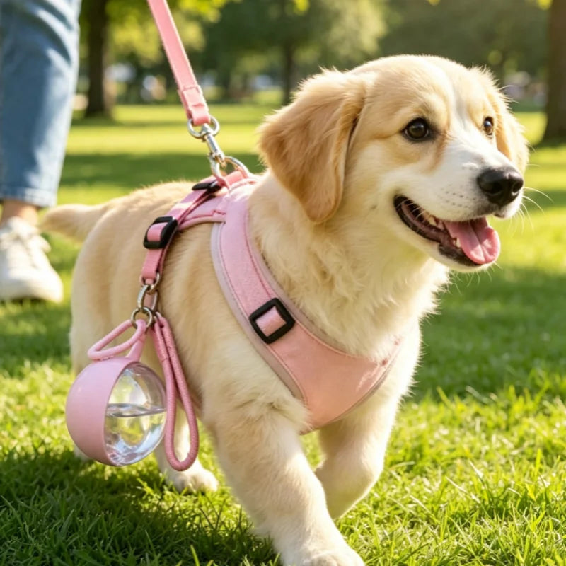 Portable Foldable Spherical PET Dog Water Cup with Hook