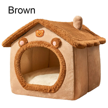 Foldable Pet House Removable Washable Cat House Puppy Cave Sofa Four Seasons