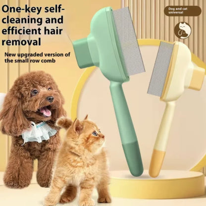 Self-Cleaning One-Button Dog Comb Pet Hair Remover