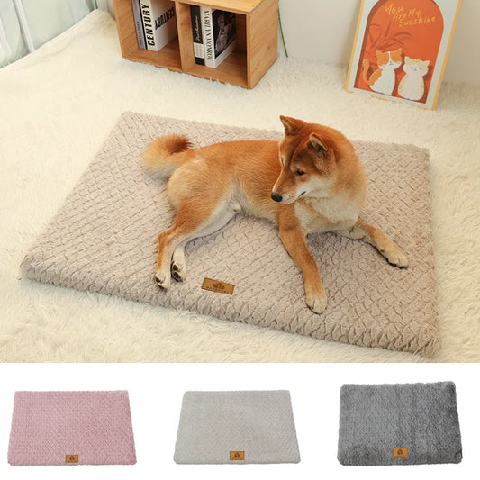 3D Sponge Pet Bed With Removable Washable Faux Fur Cover Soft Dog Bed