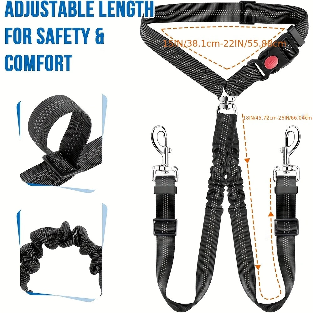 Dog Seat Belt for Car,Dog Car Harness Seatbelt Adjustable