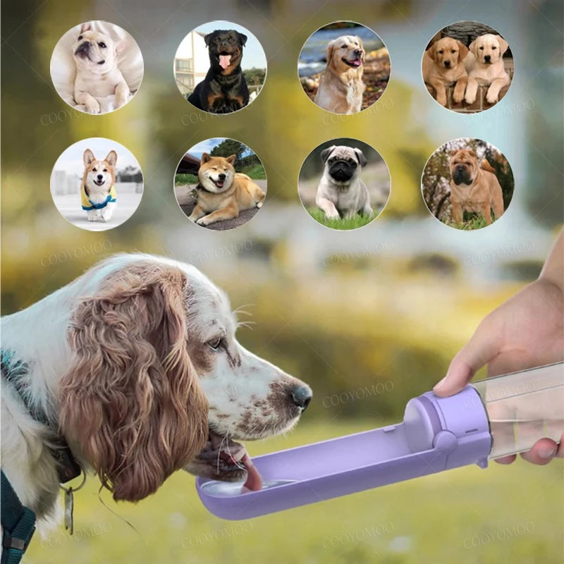 Portable Foldable Dog Water Bottle Pet Outdoor Walking Puppy Leakproof