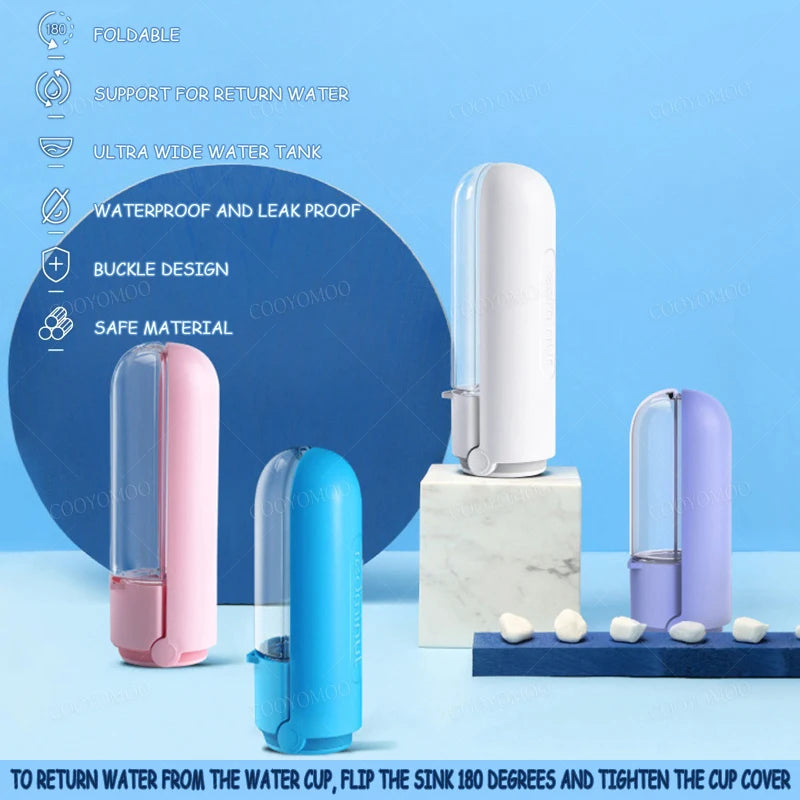 Portable Foldable Dog Water Bottle Pet Outdoor Walking Puppy Leakproof