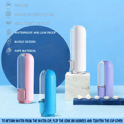 Portable Foldable Dog Water Bottle Pet Outdoor Walking Puppy Leakproof