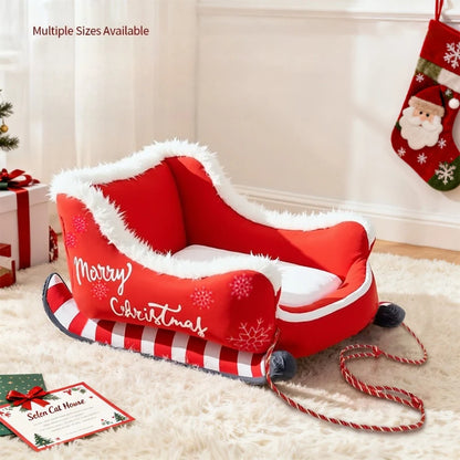 Christmas Washable Dog Sofa Bed Nest Dog Bed Sled