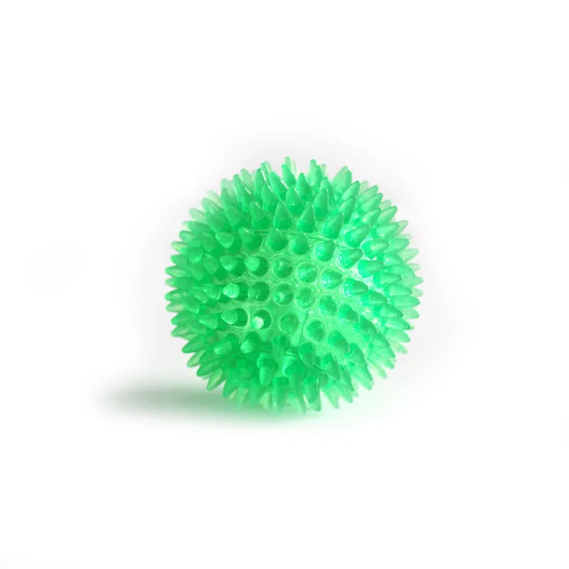 Pet Squeaky Thorn Ball Toy TPR Polka Dot Sounding