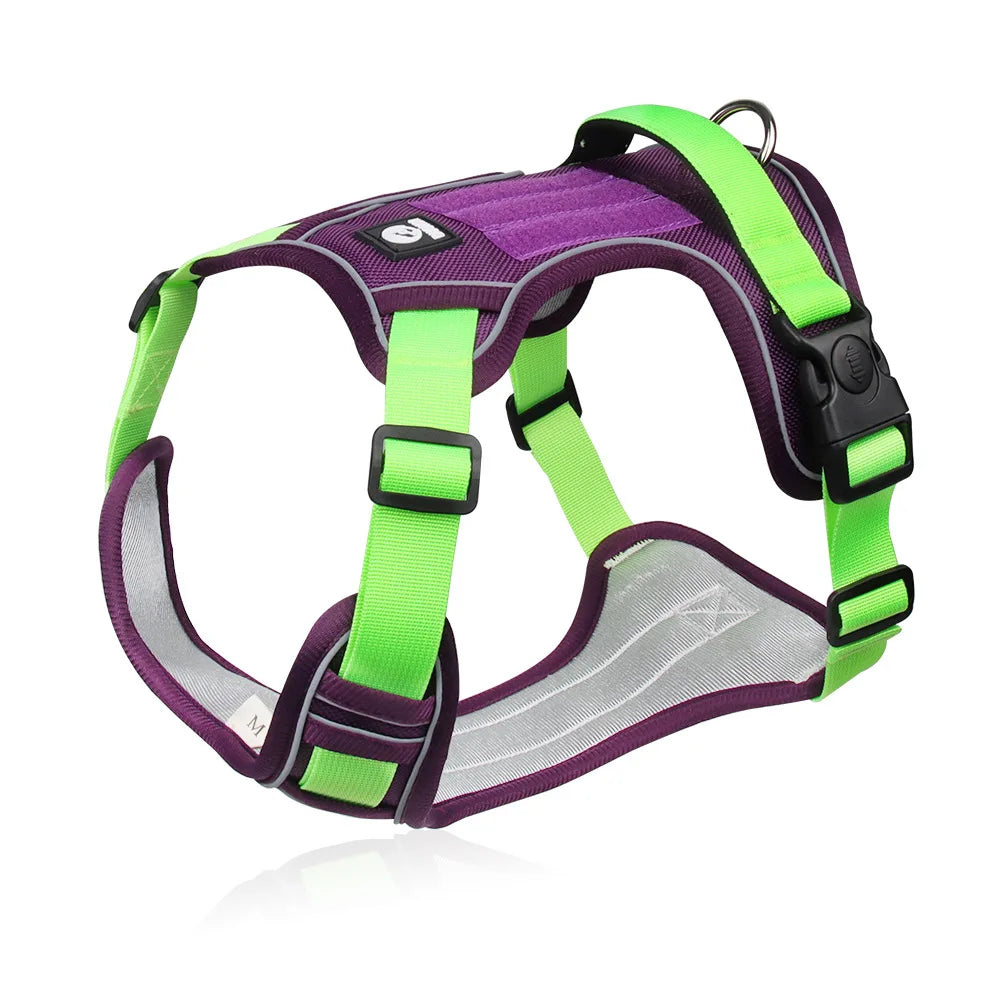 Reflective Dog Harness 1680D Waterproof Oxford Harness