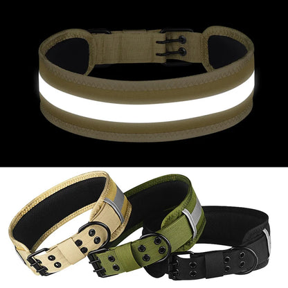 Reflective Solid Color Dog Collar  Polyester Breathable & Comfortable