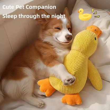 Cute Plush Duck Toy Dog Comfort Hug Pillow Interactive Dog Toy