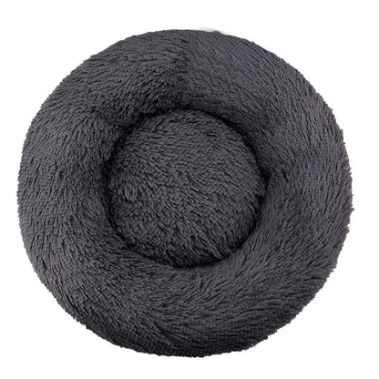 Round Dog Bed Winter Warm Cat Bed Plush Basket for Dog