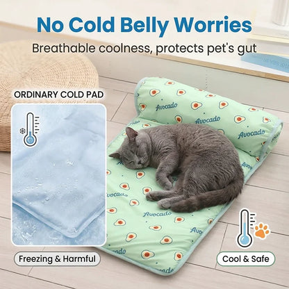 Summer Pet Ice Pad Cooling Mat Ice Silk Cushion Non Slip Washable