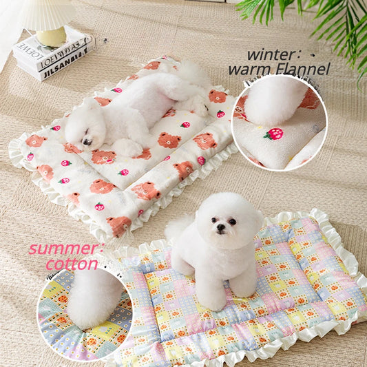 Pet Sleeping Mat Dog Bed Cat Bed Thickened Blanket Pad