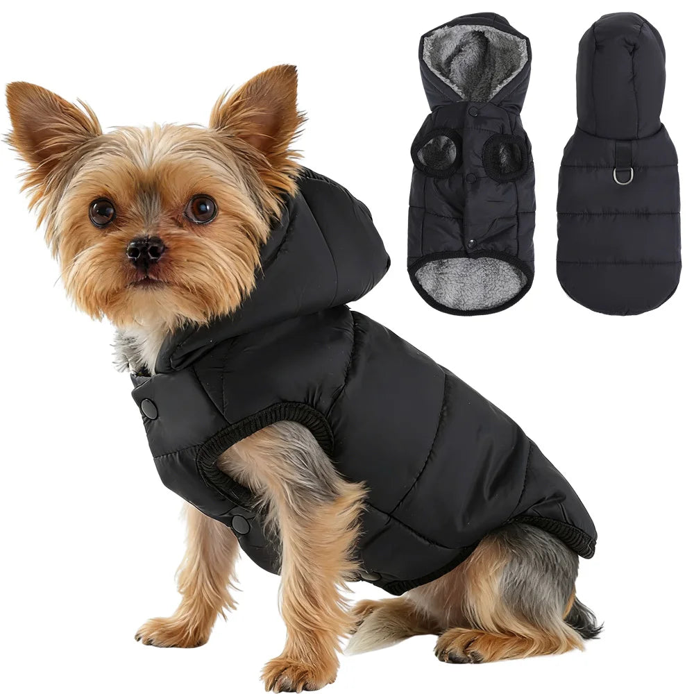 Windproof Hooded Dog Jacket Coat For Small Medium Dogs