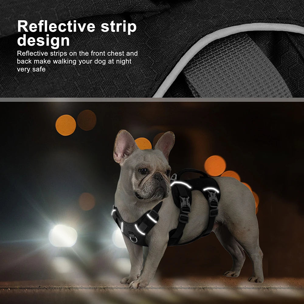 Dog Harnesses Durable Pet Vest With Handle Adjustable for Small Medium Large Dogs Pug