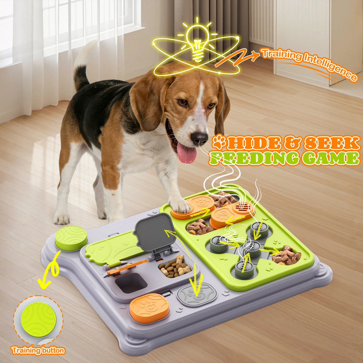 Dog Puzzle Toy & Pet Feeder  Treat Dispensing Toy
