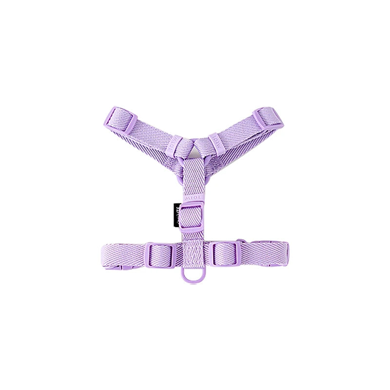 Adjustable Dog Harness Collar Leash Set Macarone Color