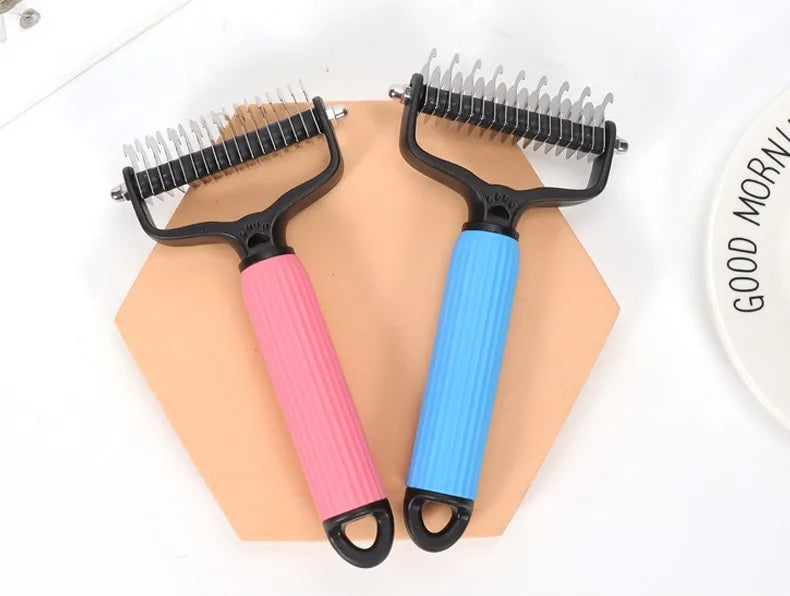 Dog Comb Knife Dogs Combs Double-sided Pet Hair Remover