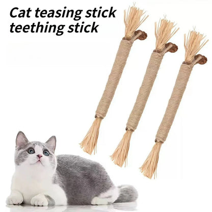 Pet Silvervine Chew Sticks with Raffia Grass Dog Teething Toy