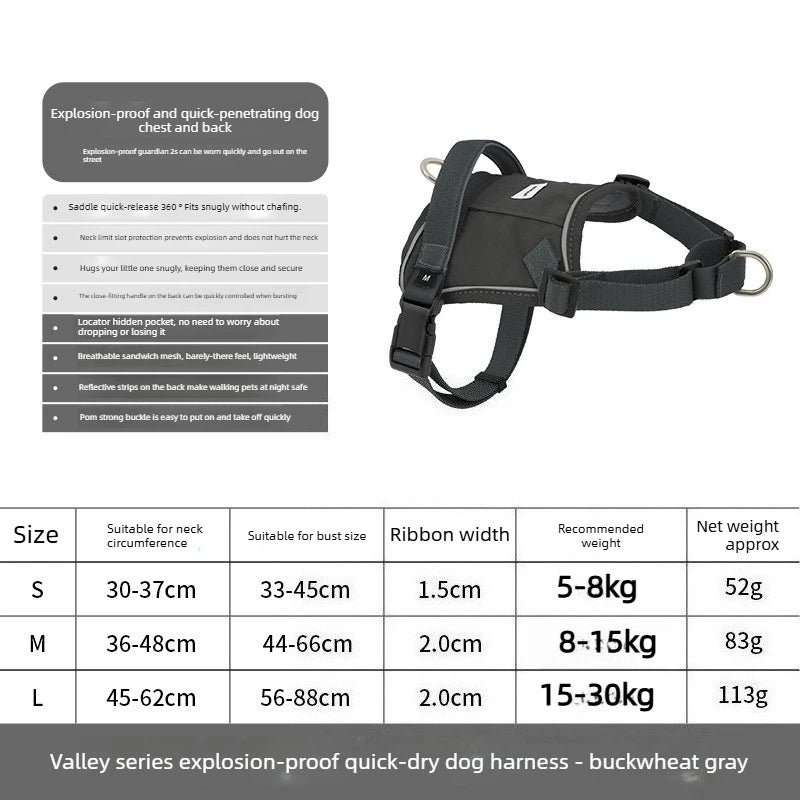 Dog Harness No Pull Easy On Escape Proof Adjustable Reflective Breathable
