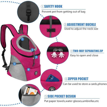New Dog Pet Backpack Carrier Travel Bag Front Pack