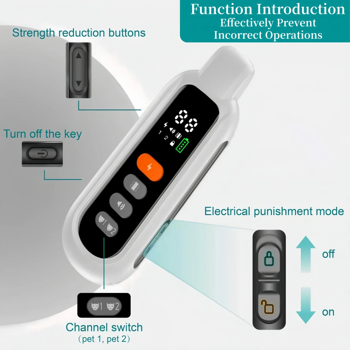 3300FT Electric Dog Training Collar Remote Control Anti-barking