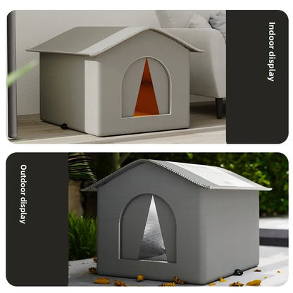 Stray Cat dog House Waterproof Outdoor Winter Warm Pet Cave Sleeping Beds