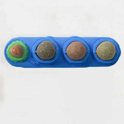 4 in 1 Rotating Catnip Silver Vine Ball Teeth Cleaning