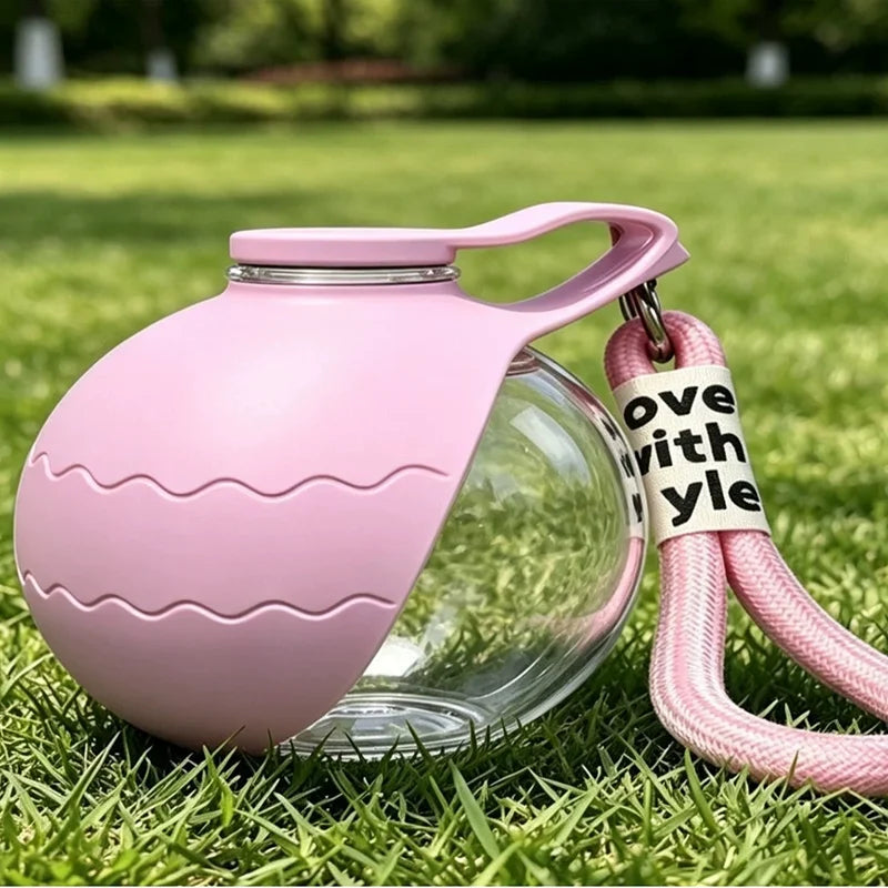 Portable Pet Dog Water Bottle With Collapsible Silicone Bowl