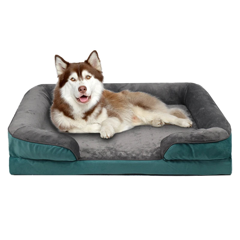 Extra Large Orthopedic Dog Bed Washable Sofa Bed, Support Foam