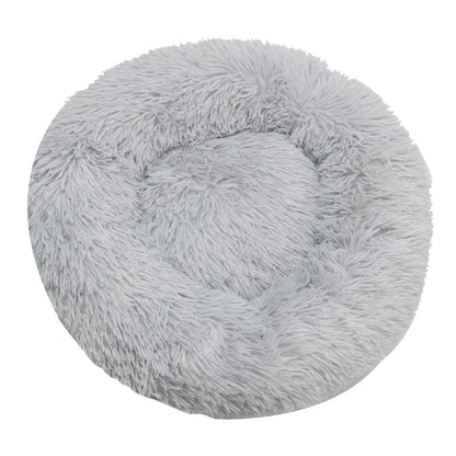Round Dog Bed Winter Warm Cat Bed Plush Basket for Dog