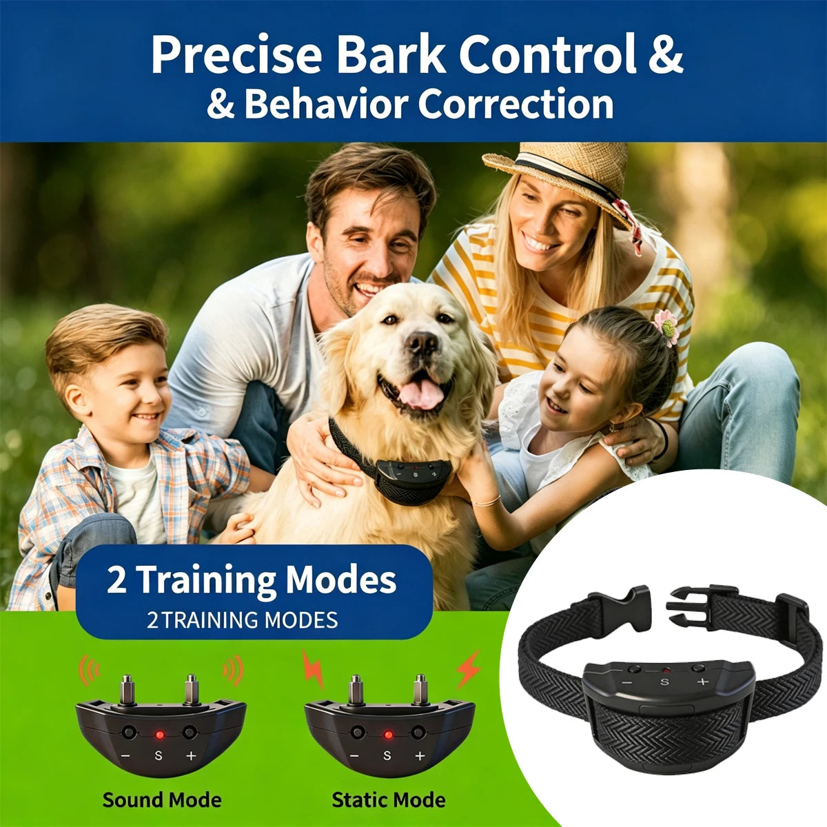 Automatic Anti-barking Click Training Waterproof Shock Collar