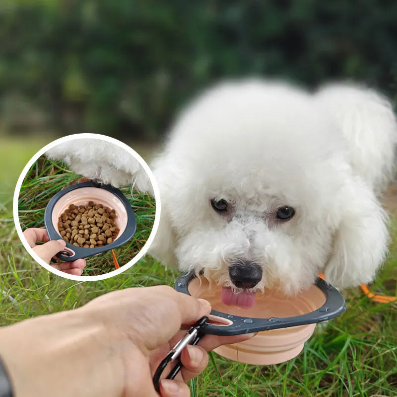 Pet Folding Silicone Bowl Collapsible Pet Outdoor