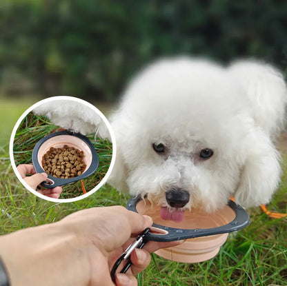 Pet Folding Silicone Bowl Collapsible Pet Outdoor