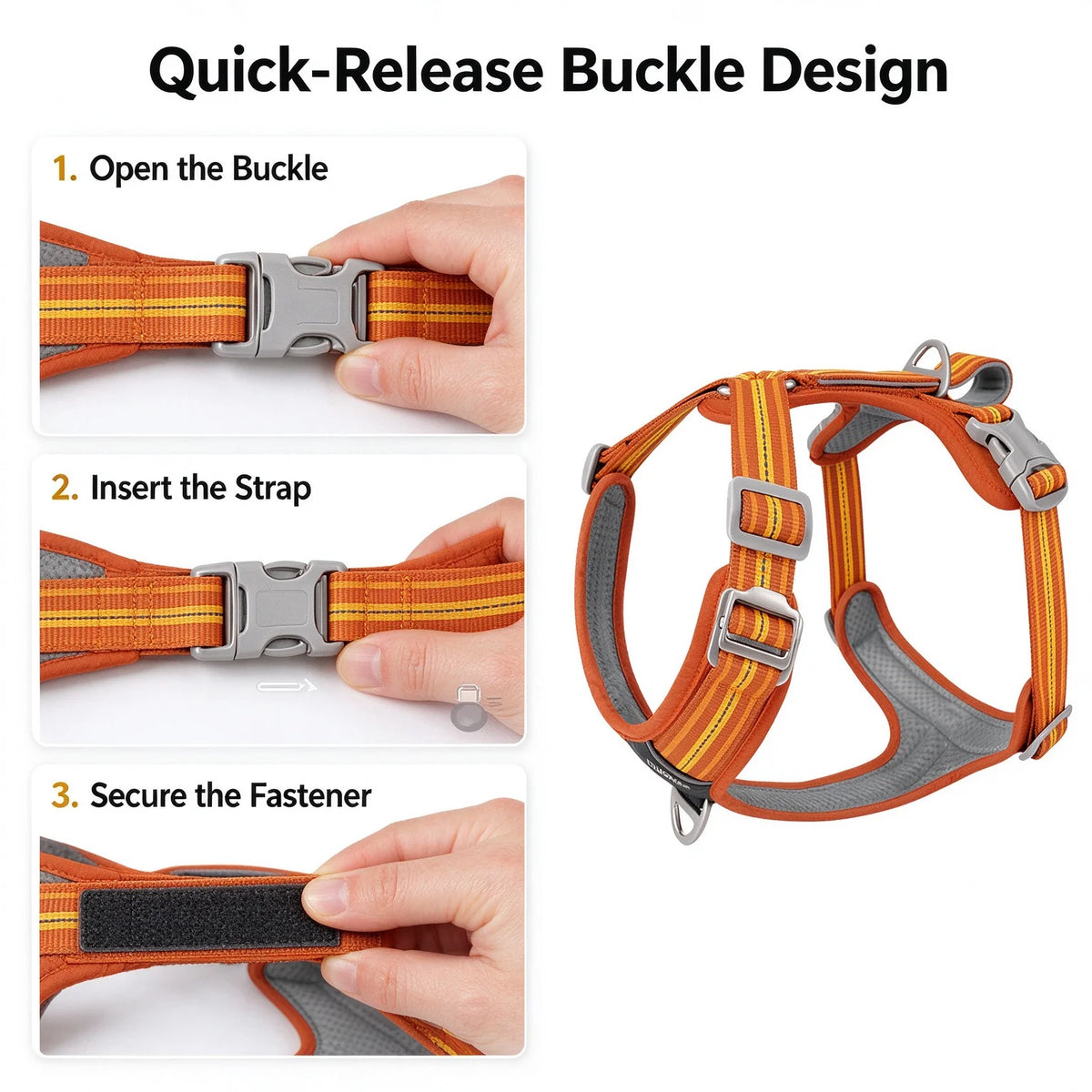 Dog Harness Car Safety Vehicle Seat Belt with Dual Handle