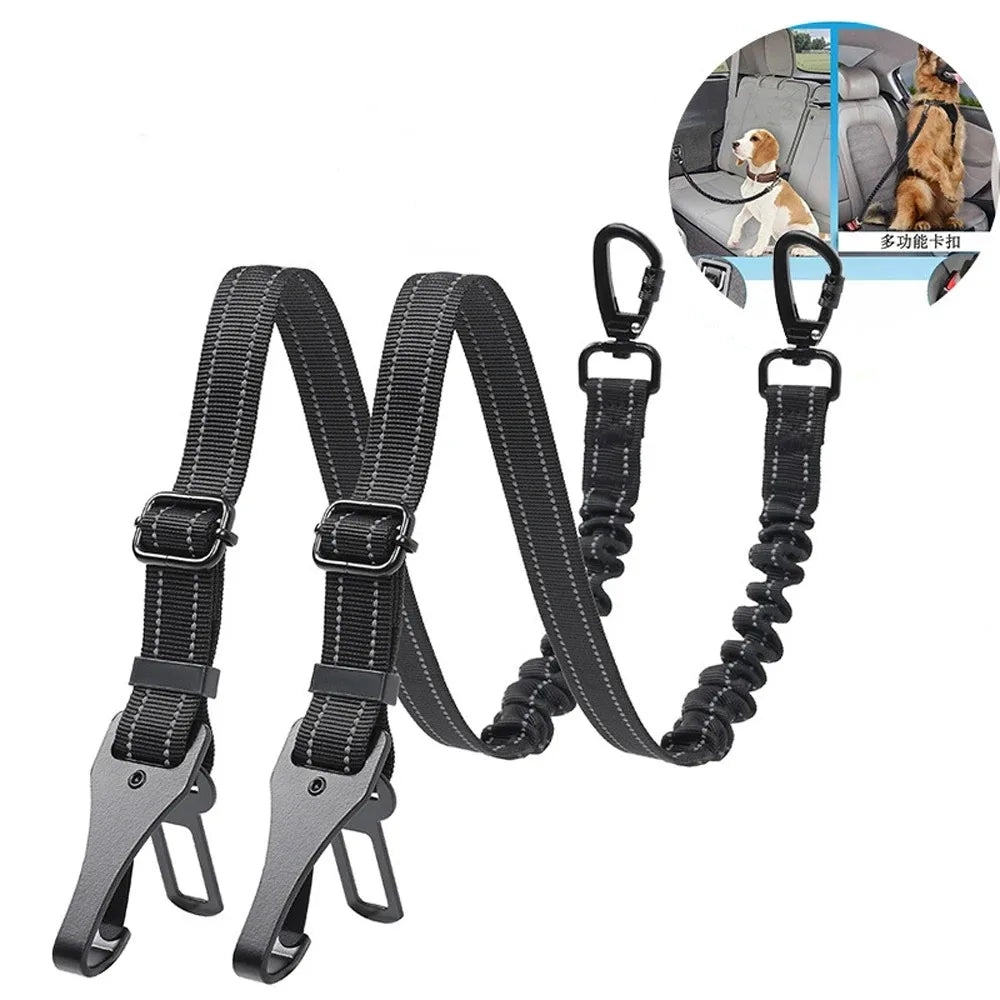Adjustable Pet Dog Car Seat Belt Safety Leash Vehicle Belts