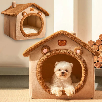 Foldable Pet House Removable Washable Cat House Puppy Cave Sofa Four Seasons