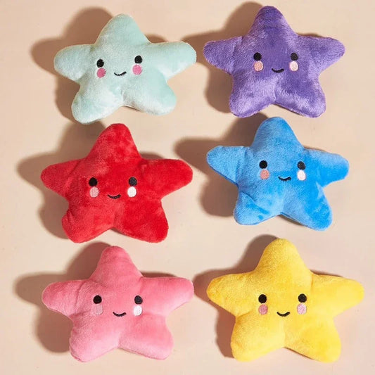 1pcs/pack Puppy Dog Plush Pentagram Squeaky