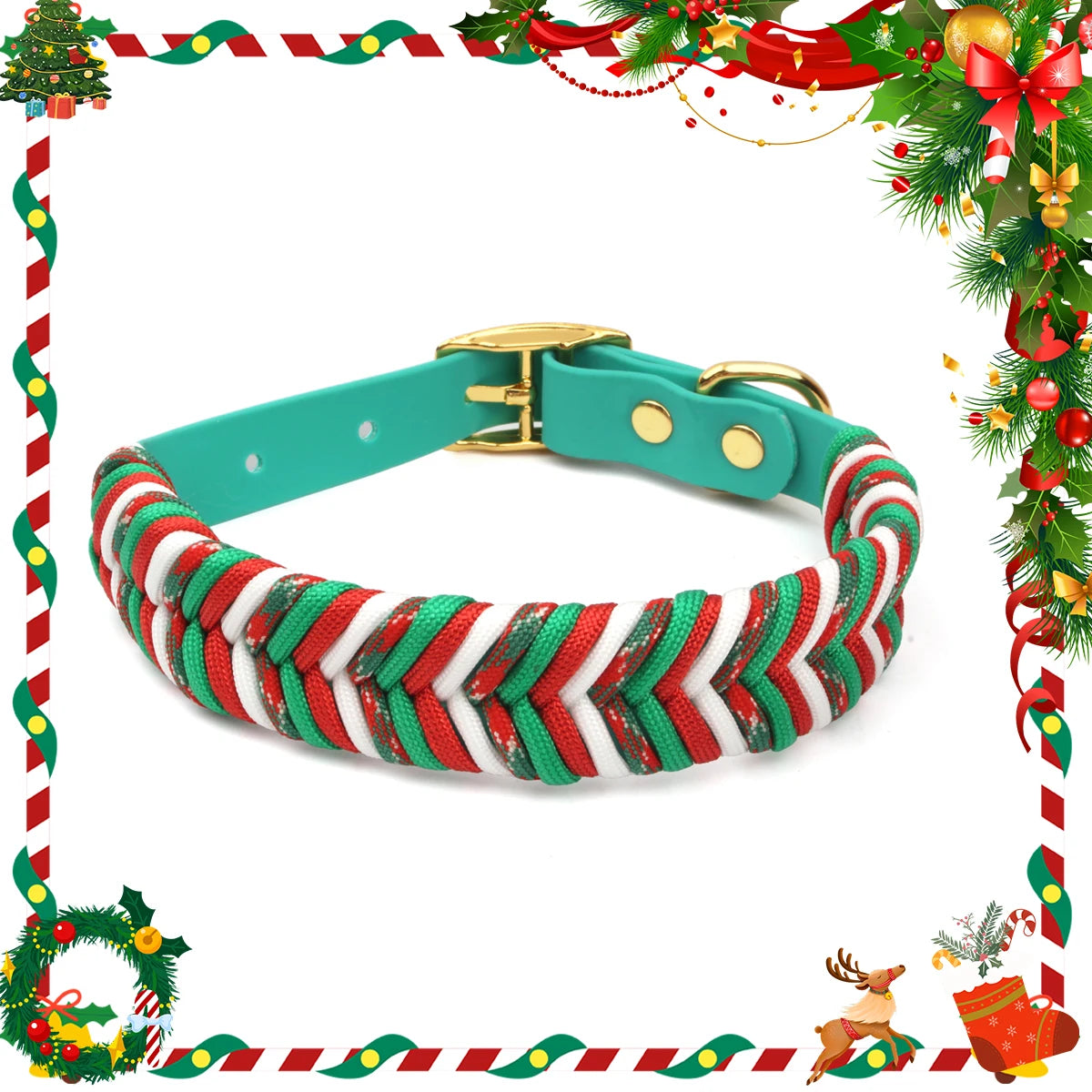 Durable Nylon Pet Dog Collar For Christmas Gifts