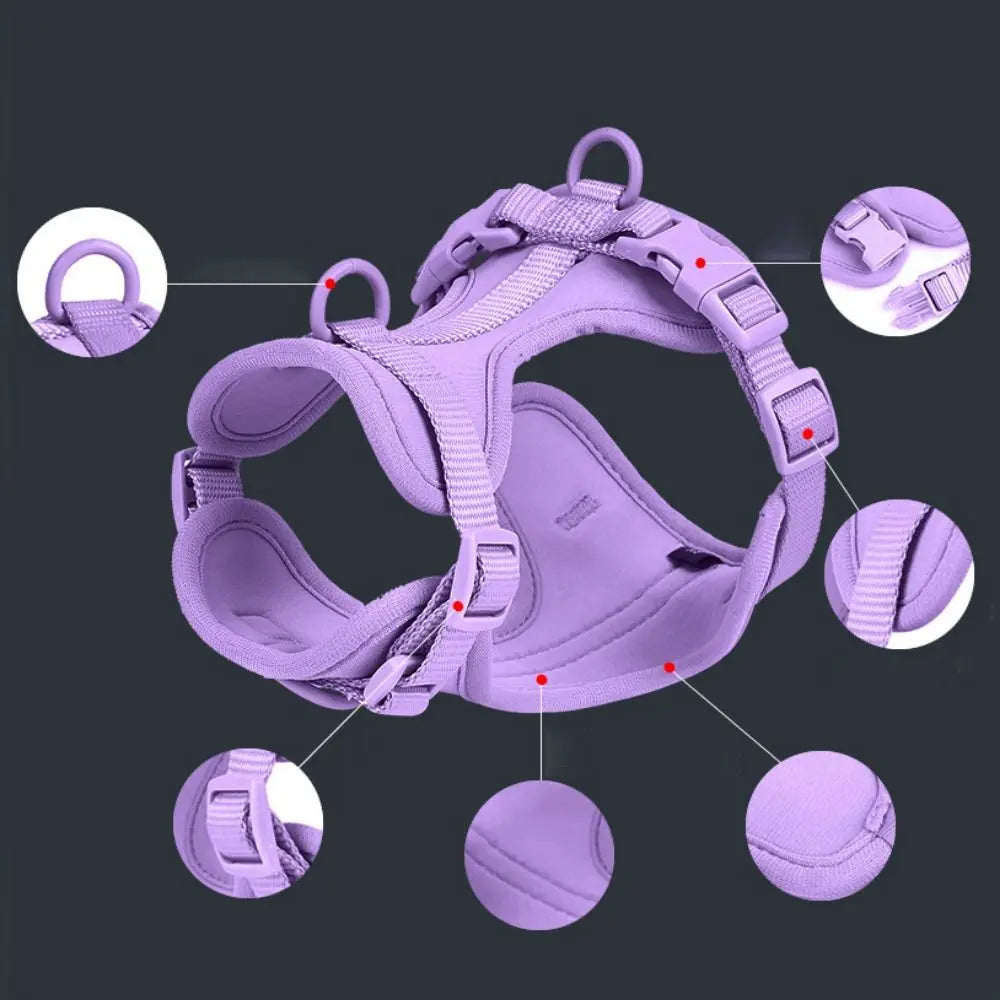 Fashion Candy Color Dog Harness Vest Reflective Breathable