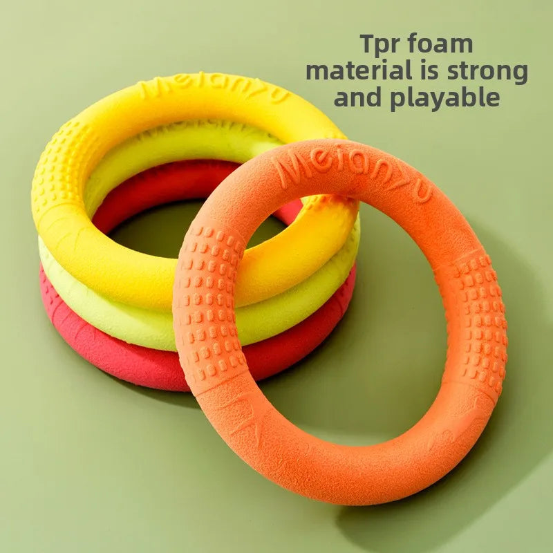 Bite-Resistant Soft Pull-Ring Frisbee Dog Training