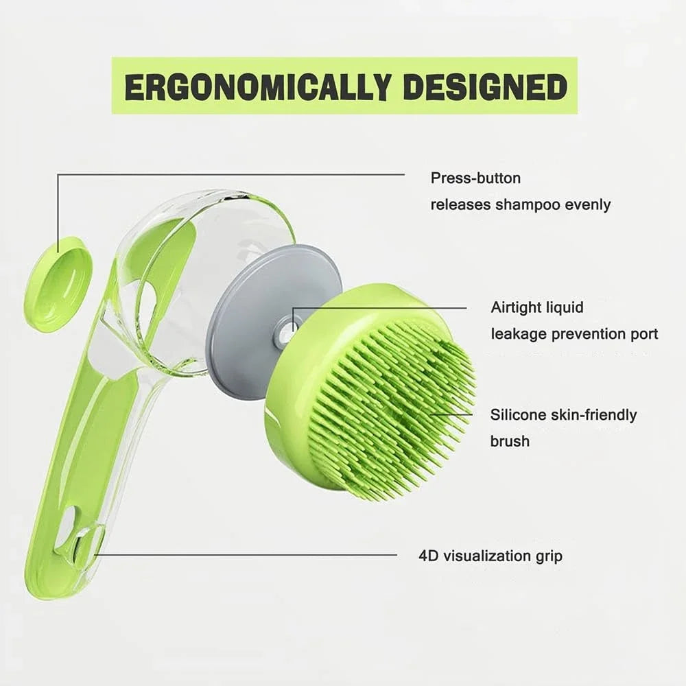 Pet Bathing Brush Long Handle Dog Cleaning Brush
