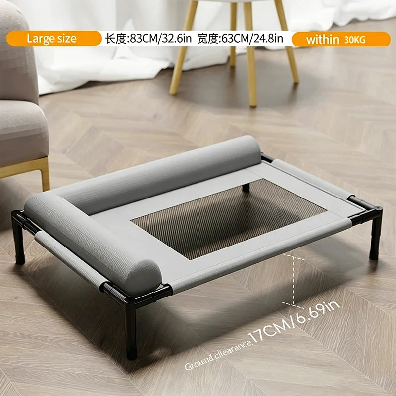 Elevated Dog Bed Detachable Washable Mesh Pet Cot Four Seasons